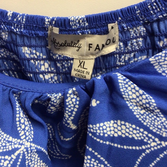 Absolutely Famous Blue and White Patterned Maxi Dress - Picture 7 of 16